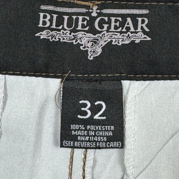 Blue Gear Mens Heather Brown Bermuda Shorts Flat Front Slash Pockets Size 32 - Picture 5 of 12